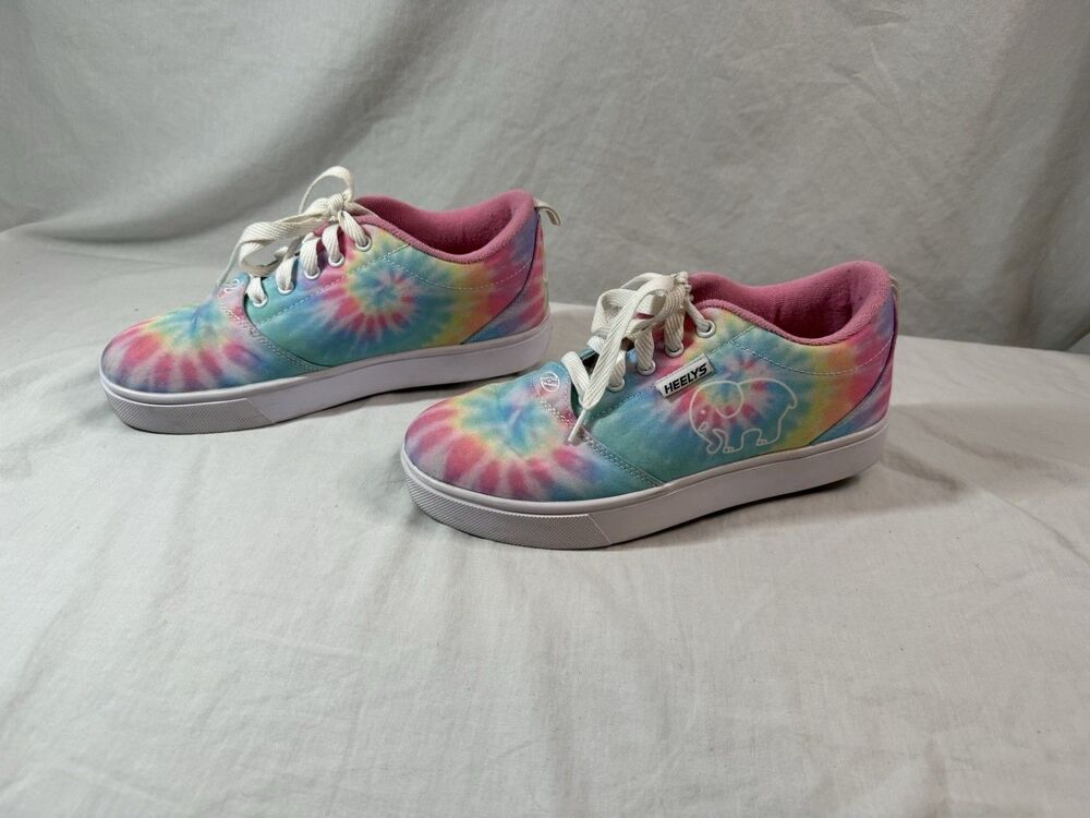 Heelys Pro 20 Size 8 Ivory Ella Shoes Teen Junior Adult Tie Dye Print - HE101072